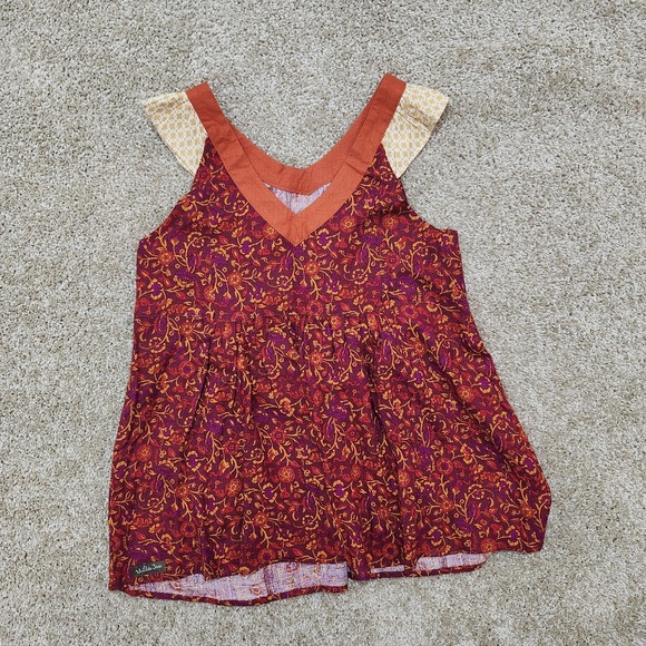 NWT Matilda‎ Jane Enchanted Garden Beach Bonfire V-Neck Printed Swing Tank Sz 16 - Picture 6 of 7